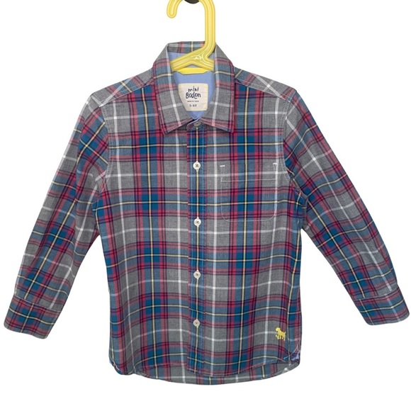 Boden Other - MINI BODEN Plaid Button Front Shirt Cotton Preppy Casual Colorful